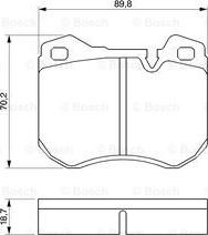 BOSCH 0 986 424 053 - Тормозные колодки, дисковые, комплект autodnr.net