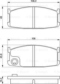 BOSCH 0 986 424 079 - Тормозные колодки, дисковые, комплект autodnr.net