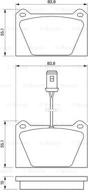 BOSCH 0 986 424 093 - Гальмівні колодки, дискові гальма autocars.com.ua