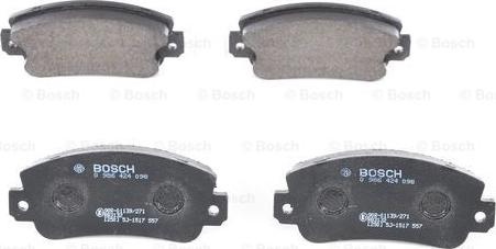 BOSCH 0 986 424 098 - Тормозные колодки, дисковые, комплект autodnr.net