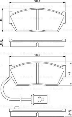 BOSCH 0 986 424 110 - Тормозные колодки, дисковые, комплект autodnr.net