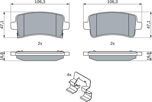 BOSCH 0 986 424 124 - Тормозные колодки, дисковые, комплект avtokuzovplus.com.ua