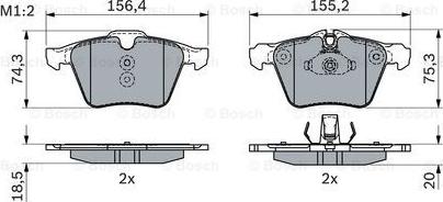 BOSCH 0 986 424 125 - Тормозные колодки, дисковые, комплект avtokuzovplus.com.ua