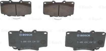 BOSCH 0 986 424 134 - Гальмівні колодки, дискові гальма autocars.com.ua