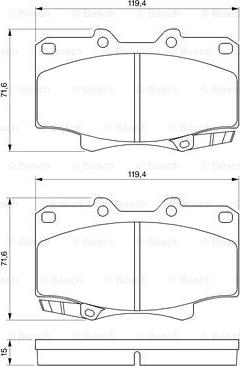 BOSCH 0 986 424 134 - Гальмівні колодки, дискові гальма autocars.com.ua