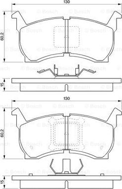 BOSCH 0 986 424 142 - Тормозные колодки, дисковые, комплект avtokuzovplus.com.ua