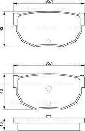 BOSCH 0 986 424 162 - Тормозные колодки, дисковые, комплект autodnr.net