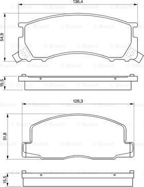 BOSCH 0 986 424 183 - Гальмівні колодки, дискові гальма autocars.com.ua