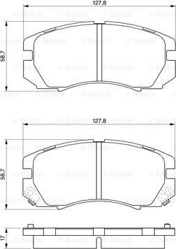 BOSCH 0 986 424 211 - Гальмівні колодки, дискові гальма autocars.com.ua