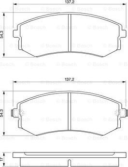 BOSCH 0 986 424 215 - Гальмівні колодки, дискові гальма autocars.com.ua