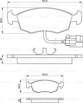 BOSCH 0 986 424 237 - Гальмівні колодки, дискові гальма autocars.com.ua