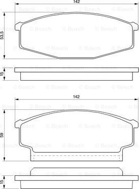 BOSCH 0 986 424 261 - Тормозные колодки, дисковые, комплект avtokuzovplus.com.ua