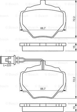 BOSCH 0 986 424 267 - Гальмівні колодки дискові autocars.com.ua