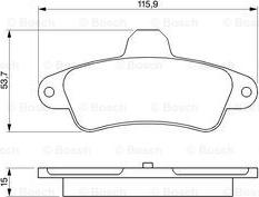 BOSCH 0 986 424 277 - Гальмівні колодки, дискові гальма autocars.com.ua