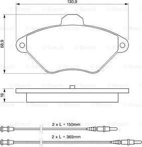 BOSCH 0 986 424 278 - Гальмівні колодки, дискові гальма autocars.com.ua