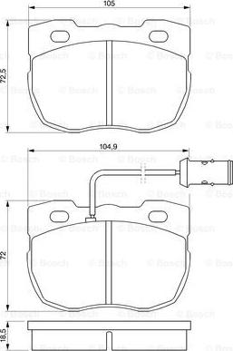 BOSCH 0 986 424 287 - Тормозные колодки, дисковые, комплект avtokuzovplus.com.ua