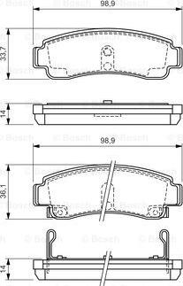 BOSCH 0 986 424 299 - Гальмівні колодки, дискові гальма autocars.com.ua