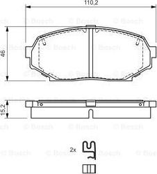 BOSCH 0 986 424 303 - Гальмівні колодки, дискові гальма autocars.com.ua