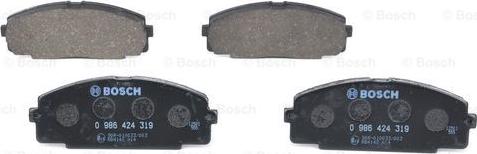 BOSCH 0 986 424 319 - Тормозные колодки, дисковые, комплект avtokuzovplus.com.ua