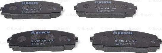 BOSCH 0 986 424 319 - Тормозные колодки, дисковые, комплект avtokuzovplus.com.ua