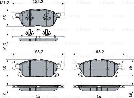 BOSCH 0 986 424 326 - Гальмівні колодки, дискові гальма autocars.com.ua