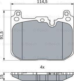 BOSCH 0 986 424 331 - Гальмівні колодки, дискові гальма autocars.com.ua