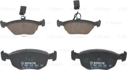 BOSCH 0 986 424 352 - Гальмівні колодки, дискові гальма autocars.com.ua