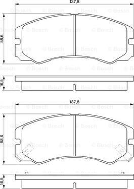 BOSCH 0 986 424 366 - Тормозные колодки, дисковые, комплект autodnr.net