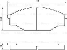 BOSCH 0 986 424 382 - Тормозные колодки, дисковые, комплект avtokuzovplus.com.ua