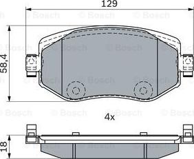 BOSCH 0 986 424 386 - Гальмівні колодки, дискові гальма autocars.com.ua