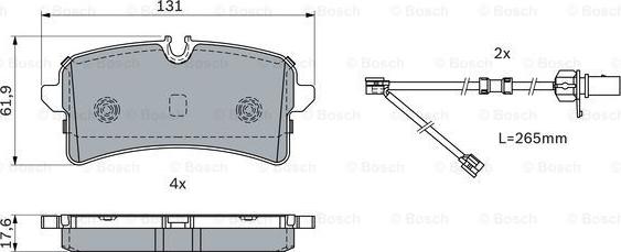 BOSCH 0 986 424 404 - Гальмівні колодки, дискові гальма autocars.com.ua