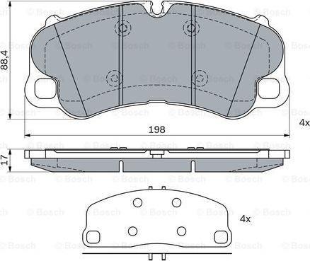 BOSCH 0 986 424 406 - Гальмівні колодки, дискові гальма autocars.com.ua