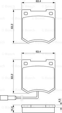 BOSCH 0 986 424 417 - Тормозные колодки, дисковые, комплект autodnr.net