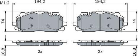 BOSCH 0 986 424 429 - Гальмівні колодки, дискові гальма autocars.com.ua