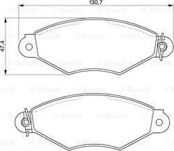 BOSCH 0 986 424 453 - Гальмівні колодки, дискові гальма autocars.com.ua