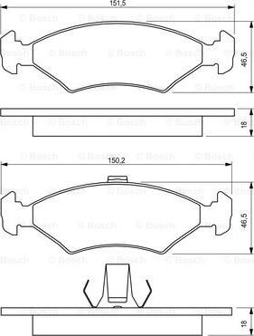 BOSCH 0 986 424 462 - Гальмівні колодки, дискові гальма autocars.com.ua