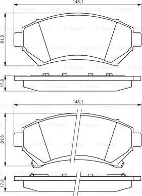 BOSCH 0 986 424 466 - Тормозные колодки, дисковые, комплект avtokuzovplus.com.ua