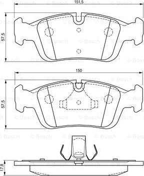 BOSCH 0 986 424 483 - Тормозные колодки, дисковые, комплект autodnr.net