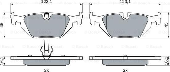 BOSCH 0 986 424 484 - Тормозные колодки, дисковые, комплект avtokuzovplus.com.ua