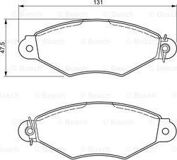 BOSCH 0 986 424 487 - Тормозные колодки, дисковые, комплект avtokuzovplus.com.ua