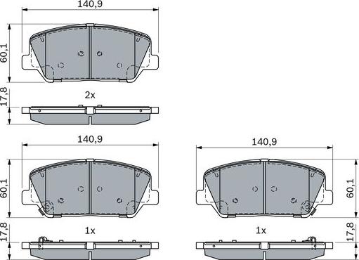 BOSCH 0 986 424 491 - Тормозные колодки, дисковые, комплект avtokuzovplus.com.ua