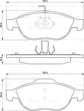 BOSCH 0 986 424 507 - Тормозные колодки, дисковые, комплект avtokuzovplus.com.ua