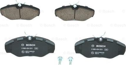 BOSCH 0 986 424 531 - Тормозные колодки, дисковые, комплект autodnr.net