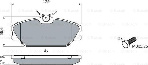 BOSCH 0 986 424 533 - Гальмівні колодки, дискові гальма autocars.com.ua