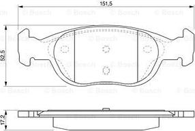 BOSCH 0 986 424 544 - Тормозные колодки, дисковые, комплект avtokuzovplus.com.ua