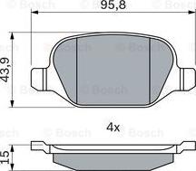 BOSCH 0 986 424 553 - ДИСКОВI КОЛОДКИ ЗАДНI autocars.com.ua