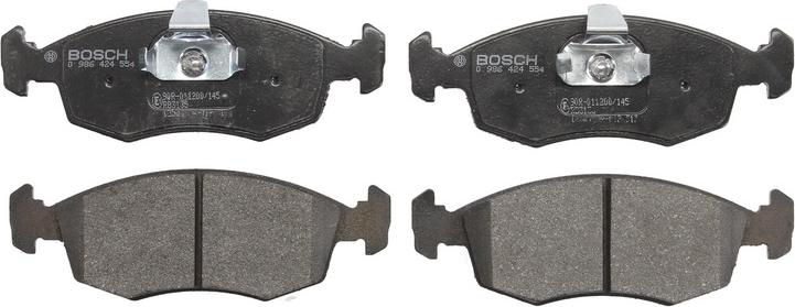 BOSCH 0 986 424 554 - Гальмівні колодки, дискові гальма autocars.com.ua