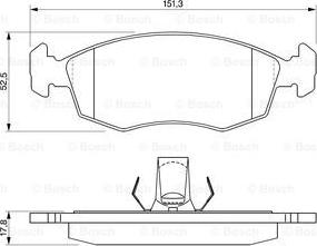 BOSCH 0 986 424 554 - Гальмівні колодки, дискові гальма autocars.com.ua