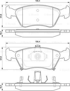 BOSCH 0 986 424 560 - Гальмівні колодки, дискові гальма autocars.com.ua