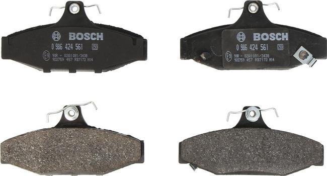 BOSCH 0 986 424 561 - Гальмівні колодки, дискові гальма autocars.com.ua